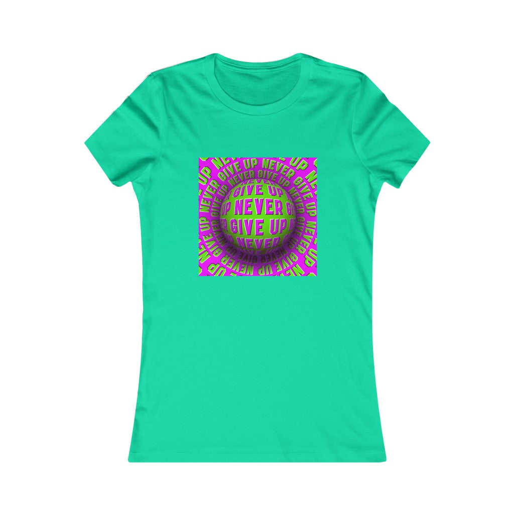 Women's Favorite Tee "Optical illusion Never give up"
