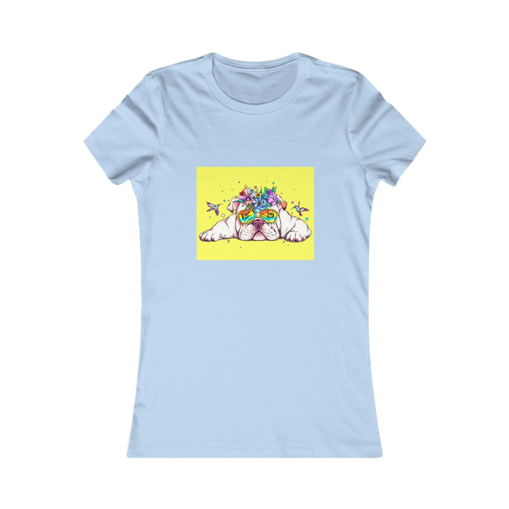 Women's Favorite Tee "English bulldog & bird"