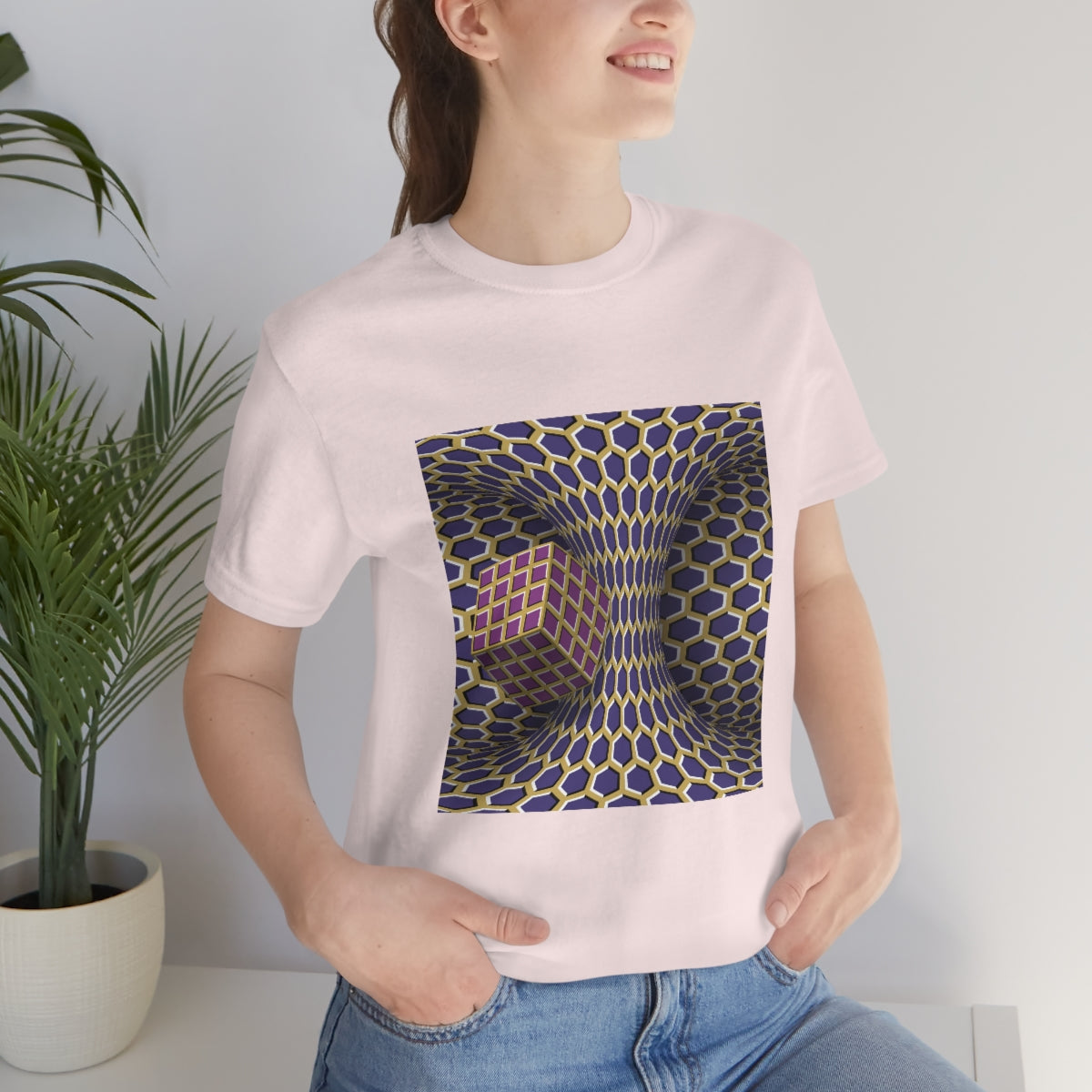 Unisex Jersey Short Sleeve Tee "Optical illusion Cube"