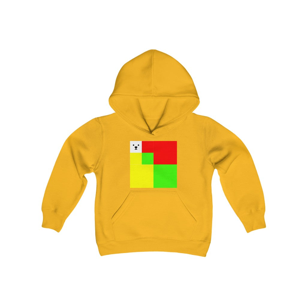 Youth Heavy Blend Hooded Sweatshirt "CuBeArea abstract"