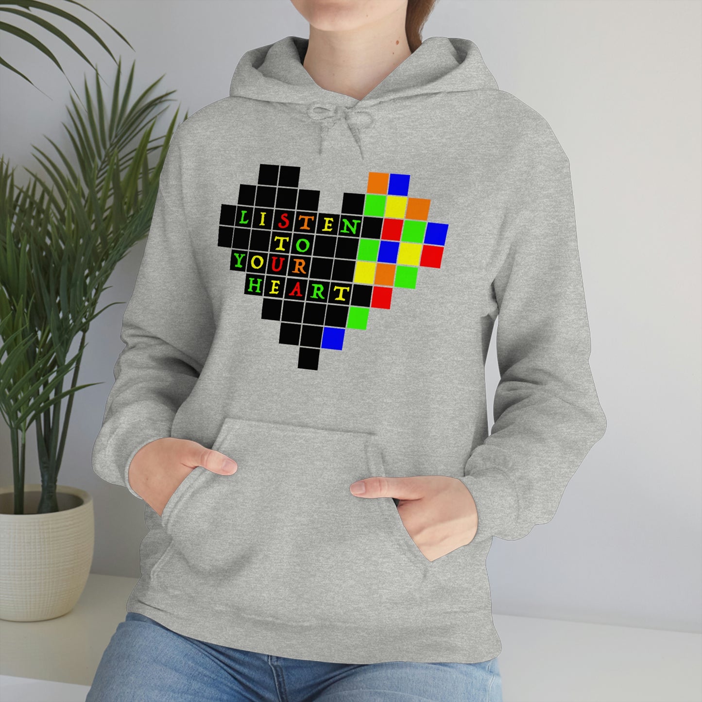 Unisex Heavy Blend™ Hooded Sweatshirt "Listen to your heart"