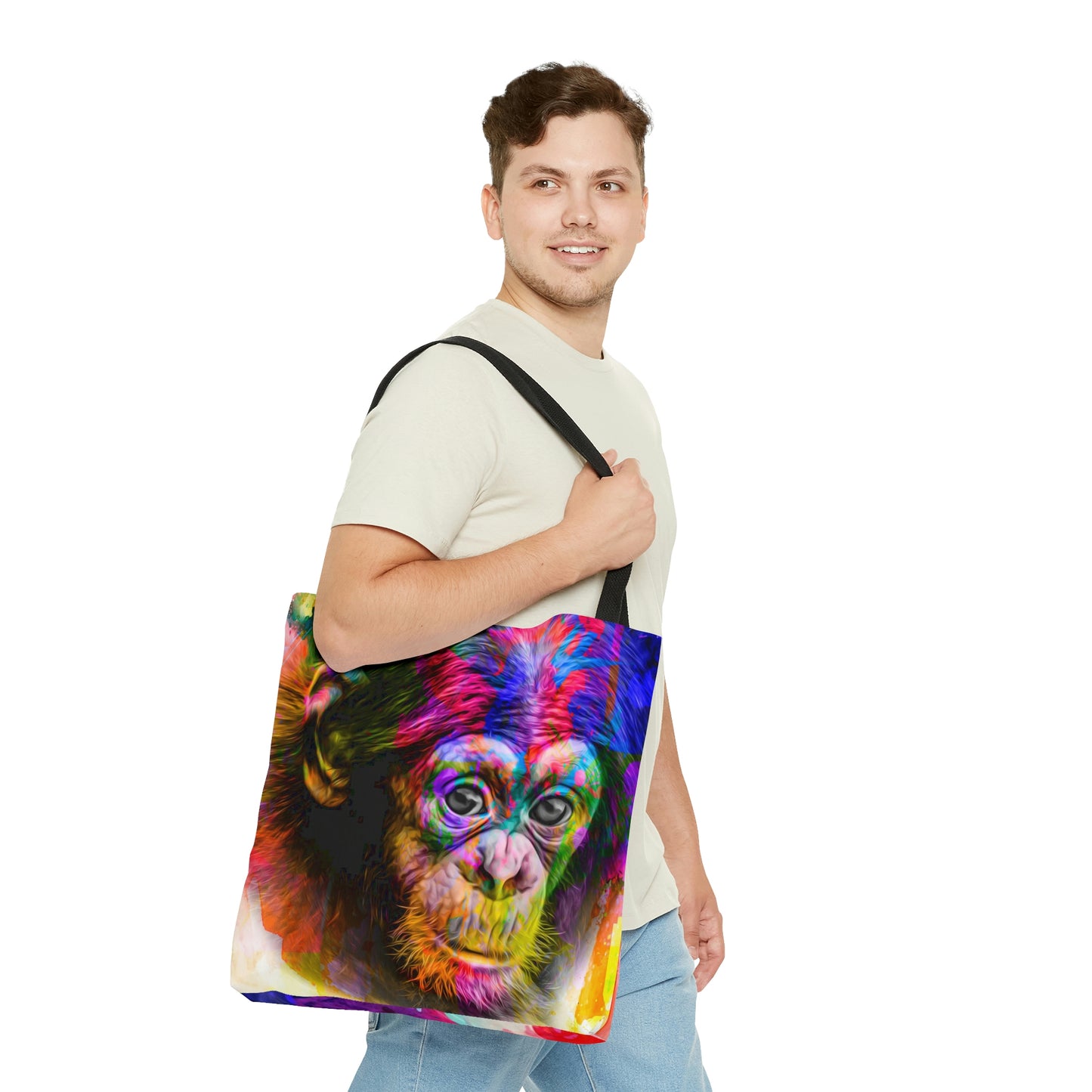 AOP Tote Bag "Monkey color art"