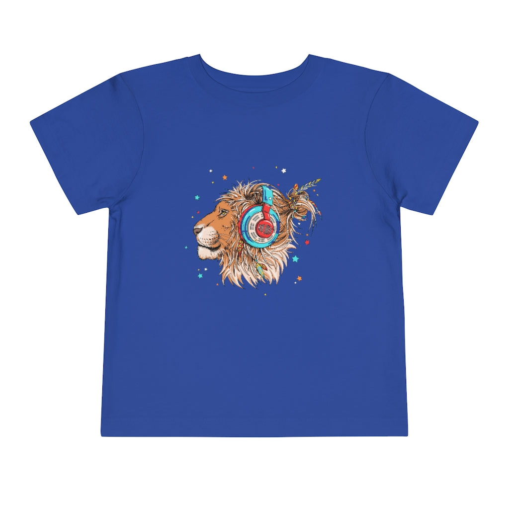 Kids Short Sleeve Tee "Lion & headphones"