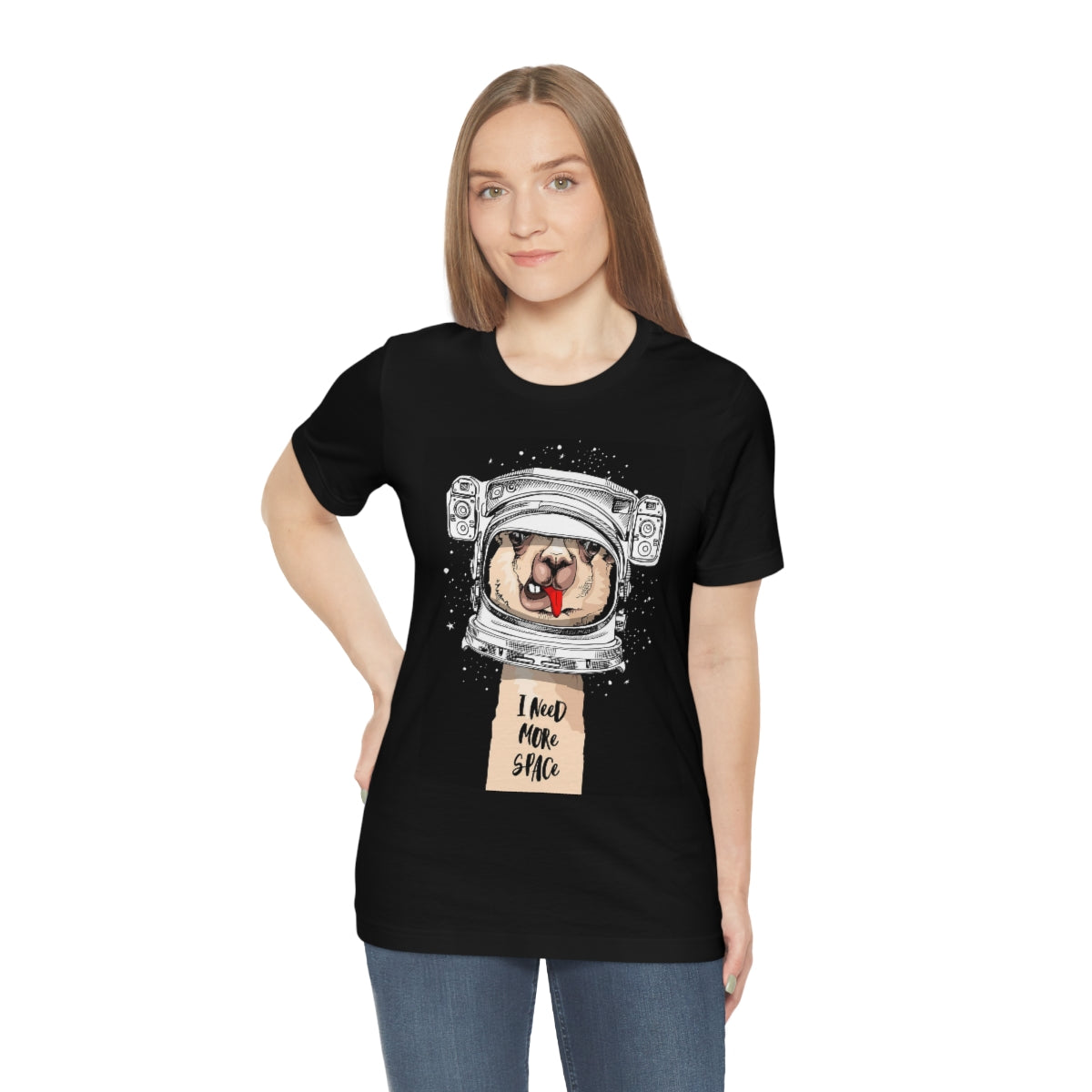 Unisex Jersey Short Sleeve Tee "Llama I need more space"