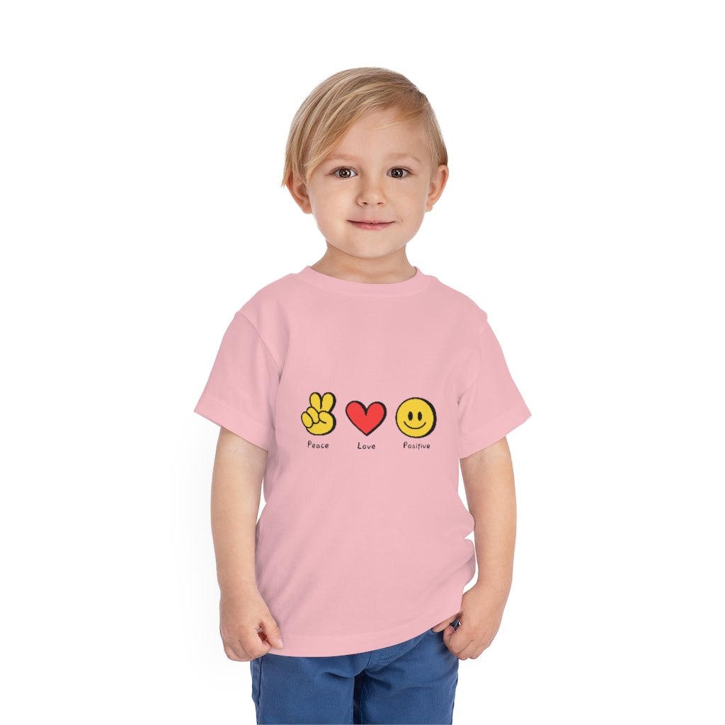 Kids Short Sleeve Tee "Peace, love, positive"