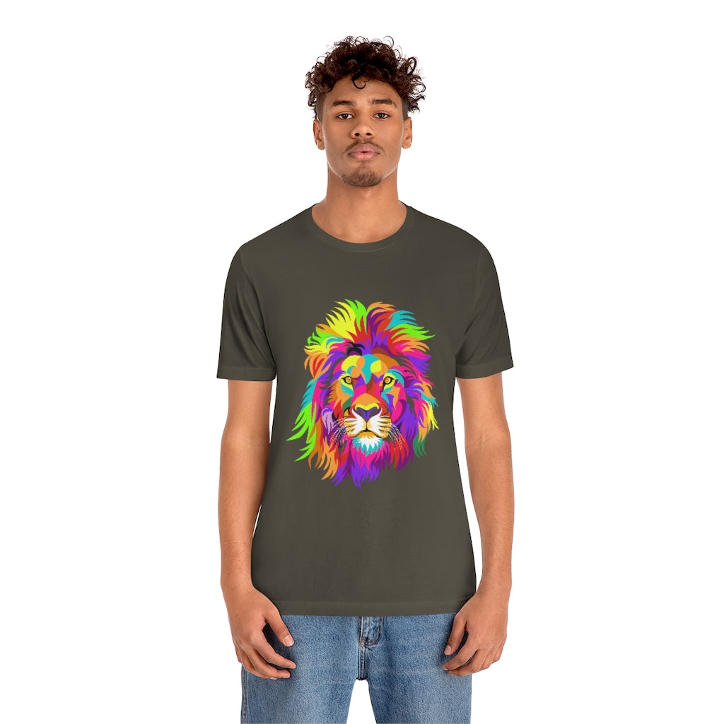 Unisex Jersey Short Sleeve Tee "Colourful lion"