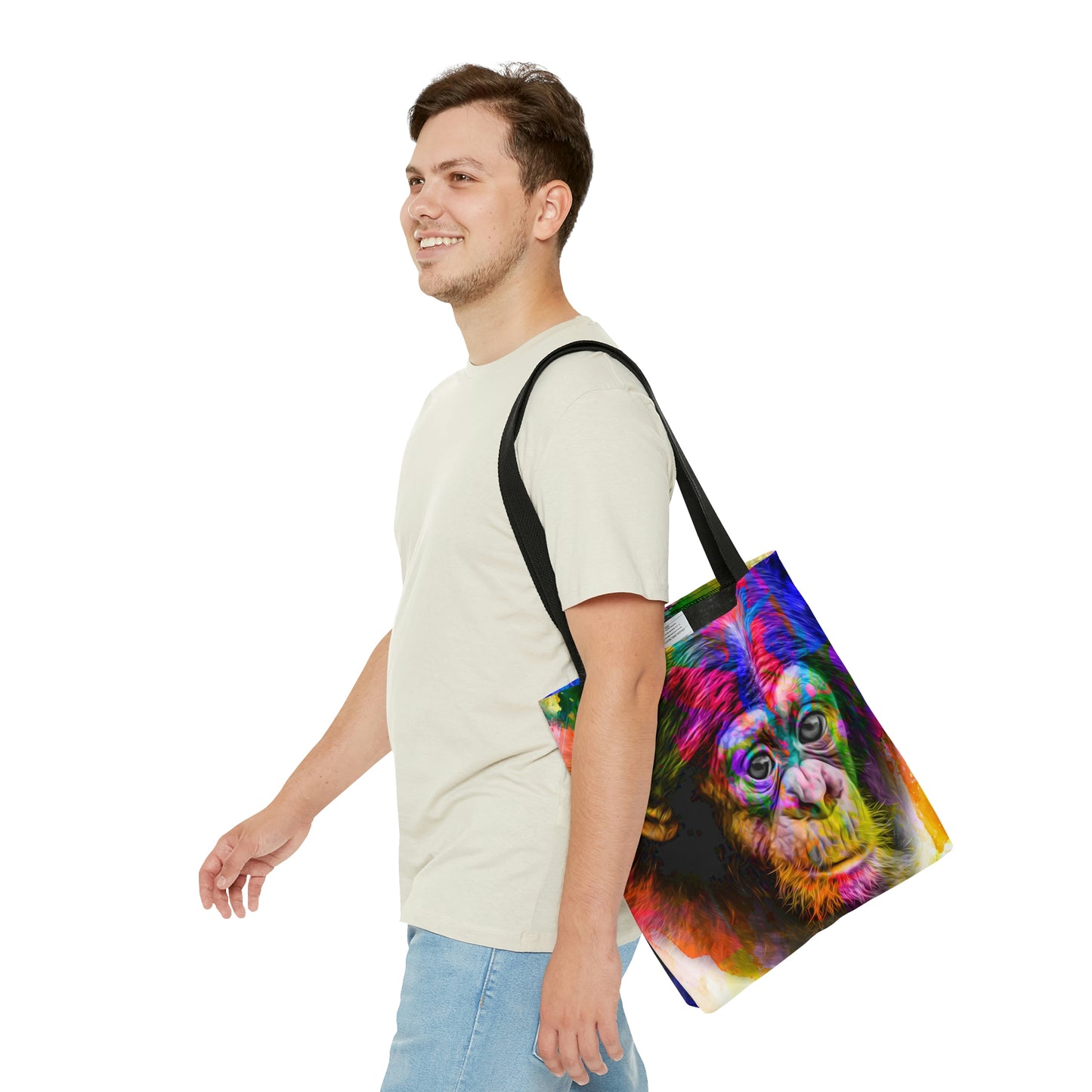 AOP Tote Bag "Monkey color art"