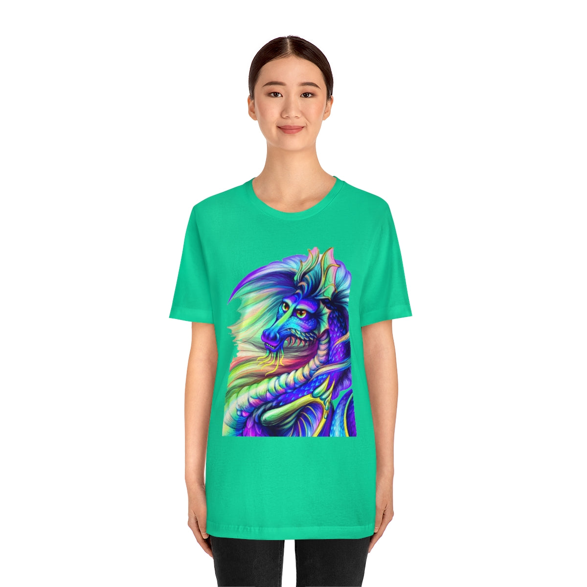 Unisex Jersey Short Sleeve Tee "Multi-colored dragon"