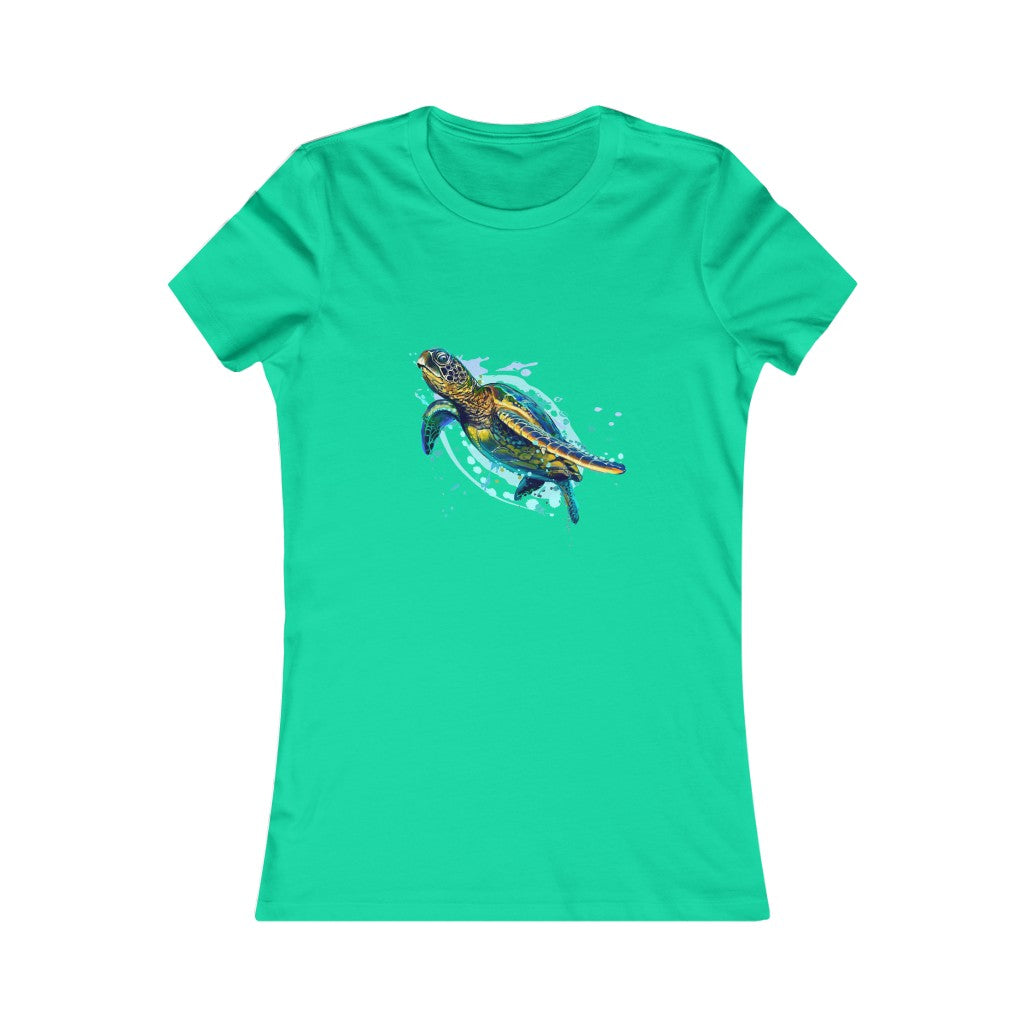 Women's Favorite Tee "Sea colorful turtle"