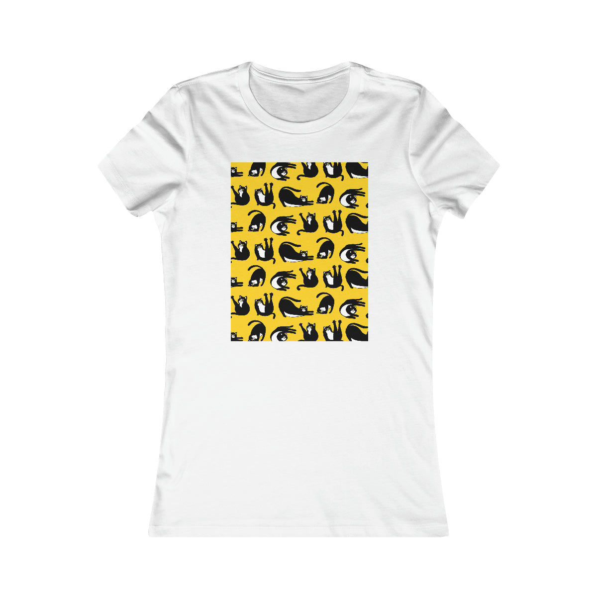 Women's Favorite Tee "Cats on yellow"