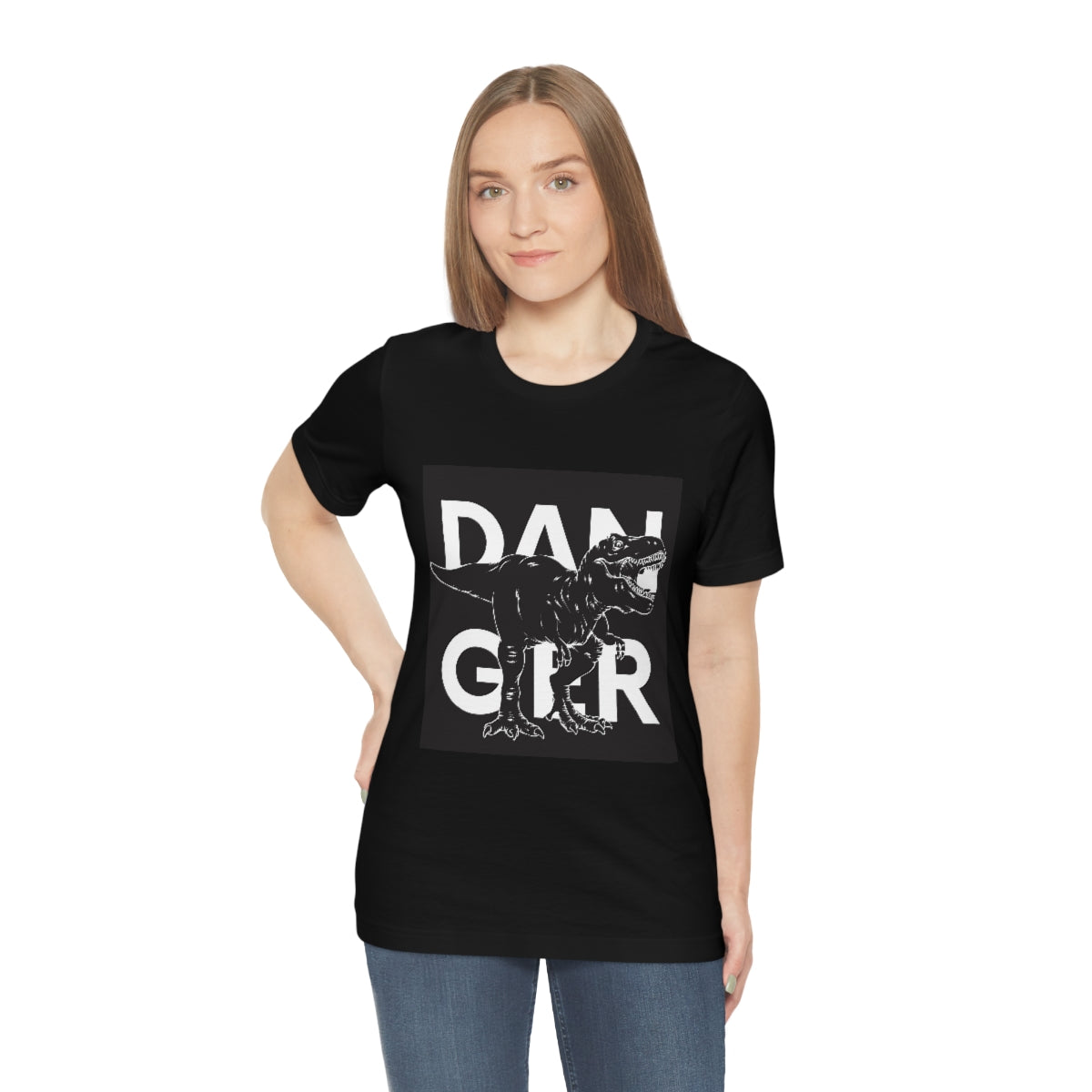 Unisex Jersey Short Sleeve Tee "Danger Dinosaur"