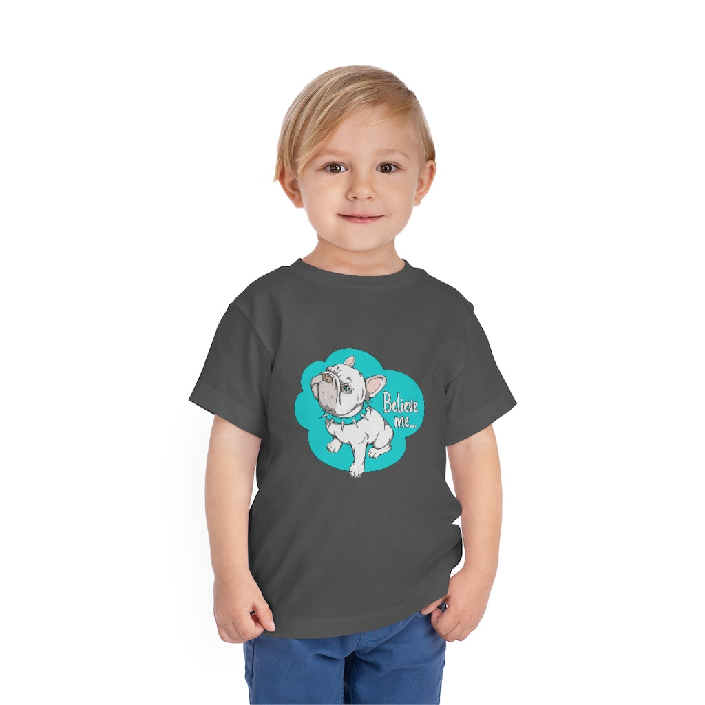 Kids Short Sleeve Tee "French bulldog believe me…"