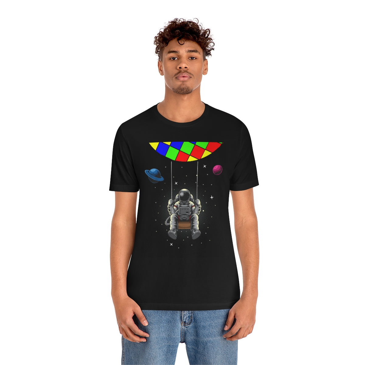 Unisex Jersey Short Sleeve Tee "Astronaut is swinging