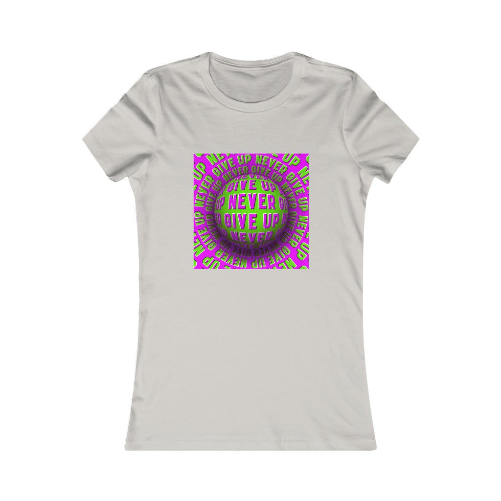 Women's Favorite Tee "Optical illusion Never give up"