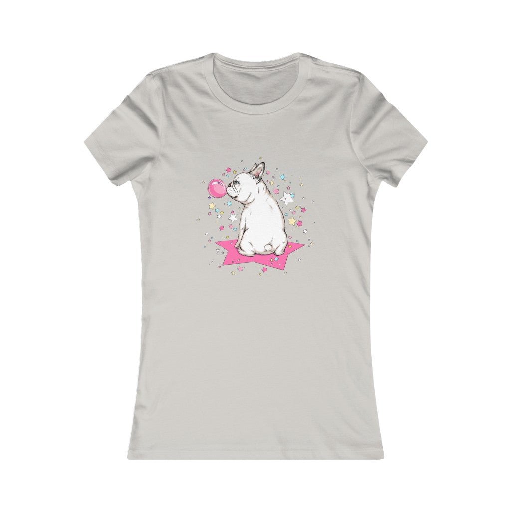 Women's Favorite Tee "French white bulldog & stars"