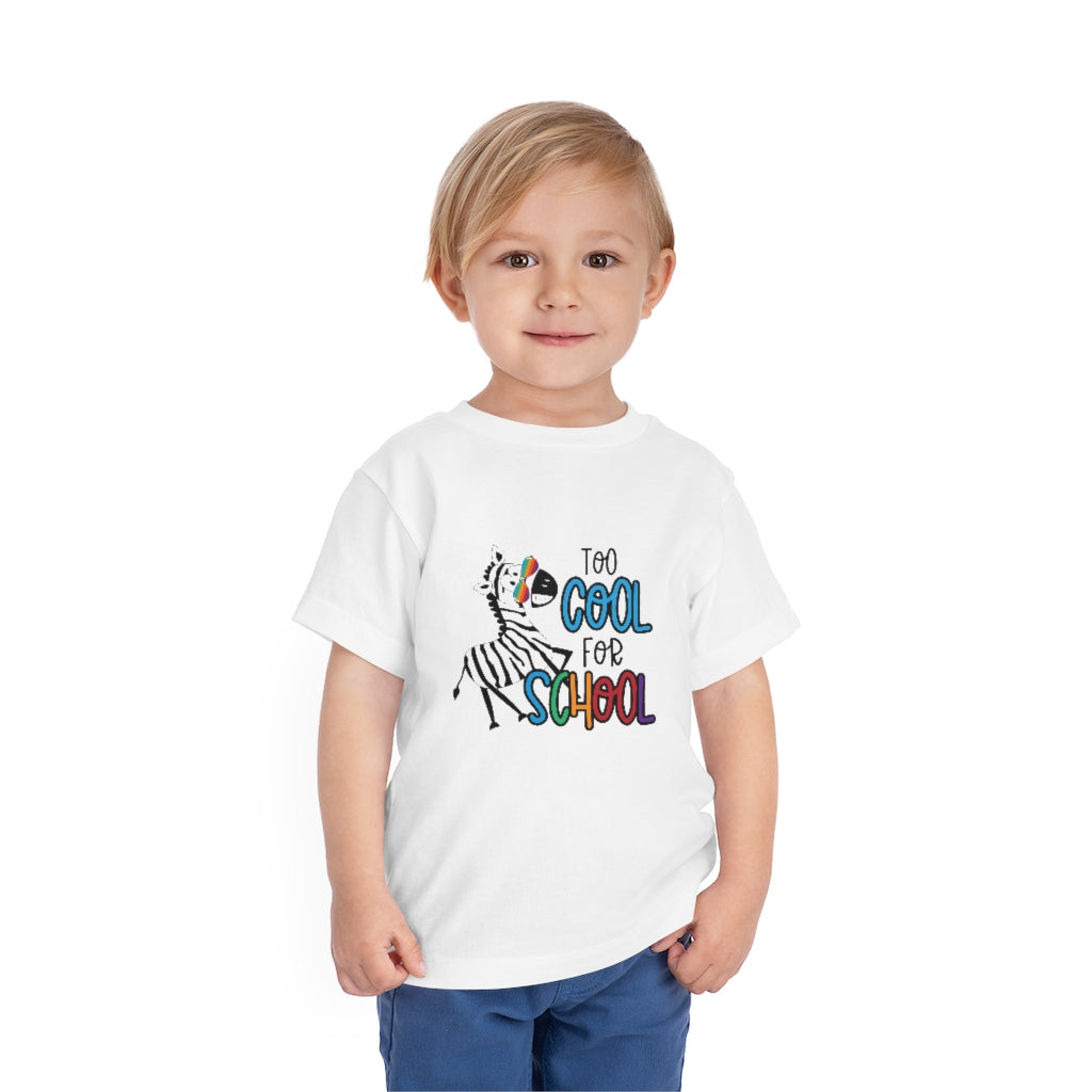 Kids Short Sleeve Tee "Zebra too cool for school"
