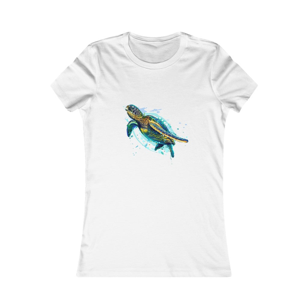 Women's Favorite Tee "Sea colorful turtle"