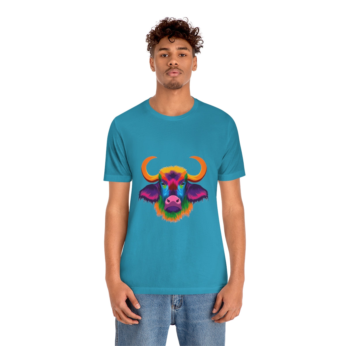 Unisex Jersey Short Sleeve Tee "Abstract colorful bison"