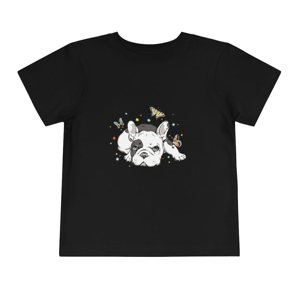 Kids Short Sleeve Tee "French bulldog with butterflies"