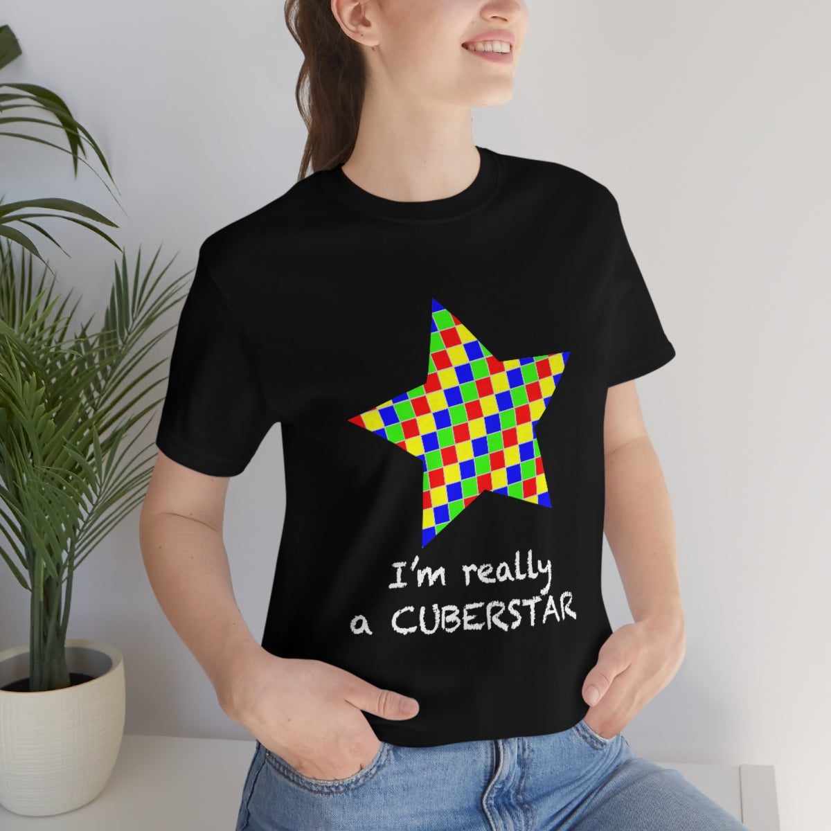 Unisex Jersey Short Sleeve Tee "I'm really a cuberstar"