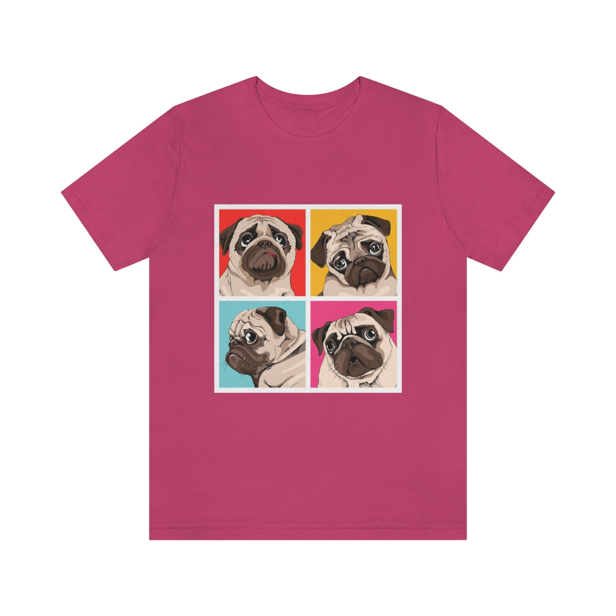 Unisex Jersey Short Sleeve Tee "Four Pugs"