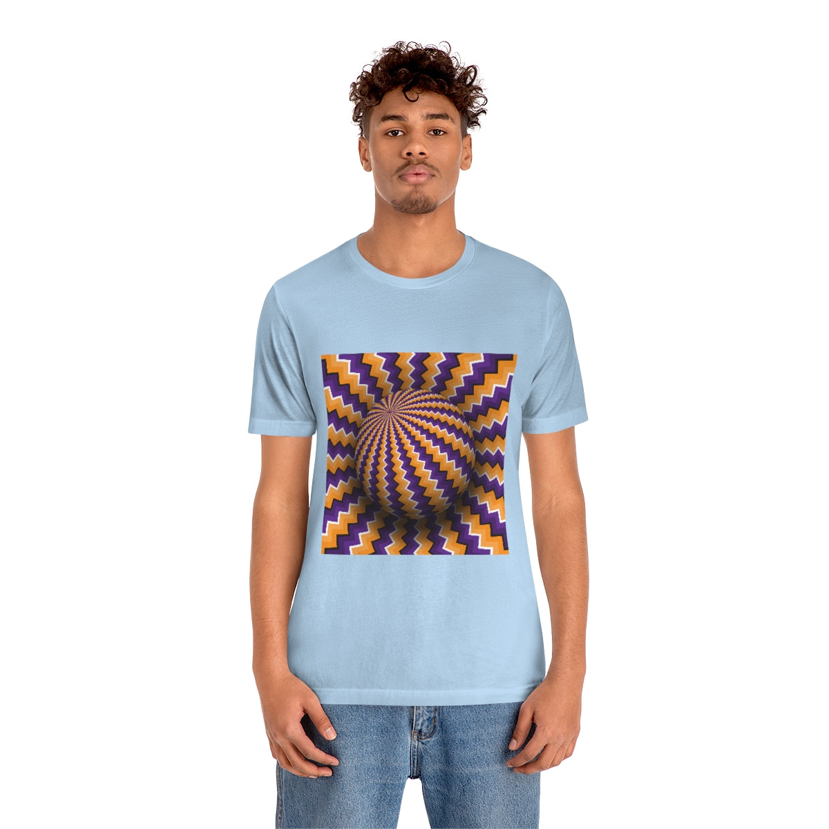 Unisex Jersey Short Sleeve Tee "Optical illusion Purple sphere"