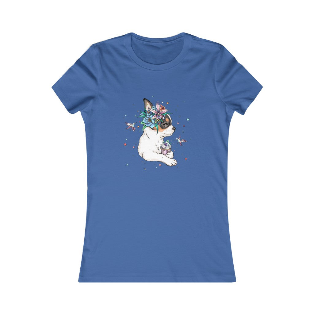 Women's Favorite Tee "Chihuahua puppy & cupcake"