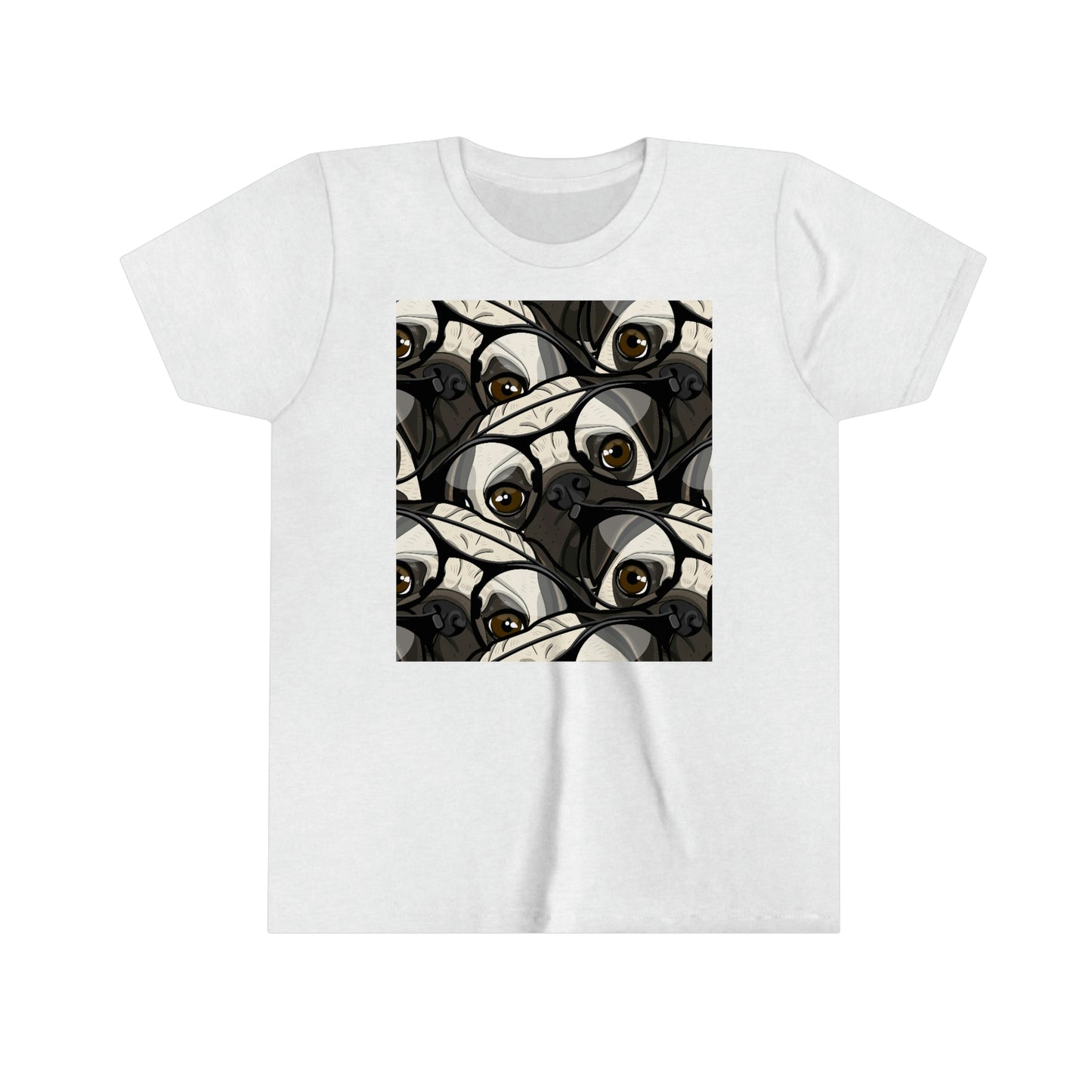 Youth Short Sleeve Tee "Pugs pattern"