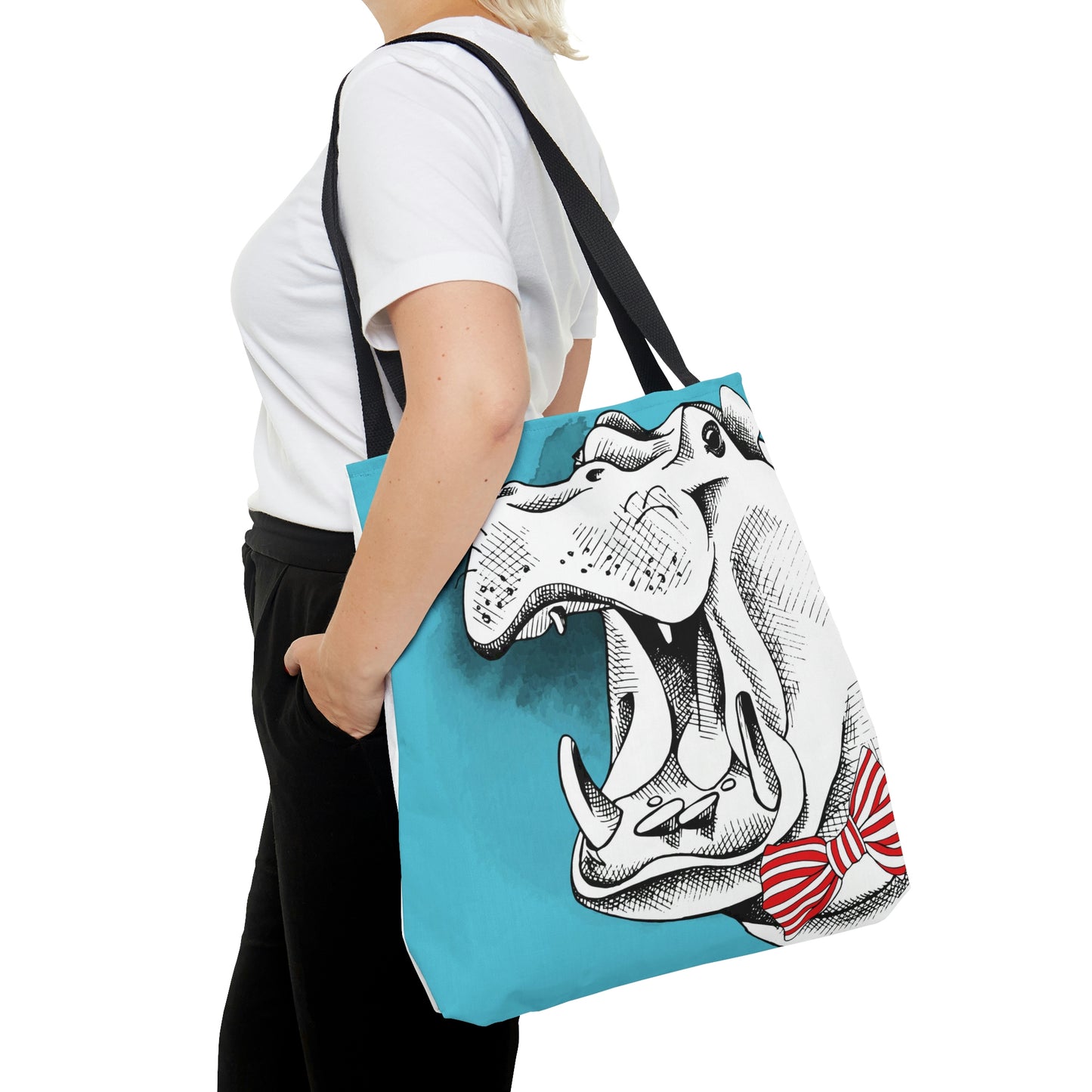 AOP Tote Bag "Hippo"
