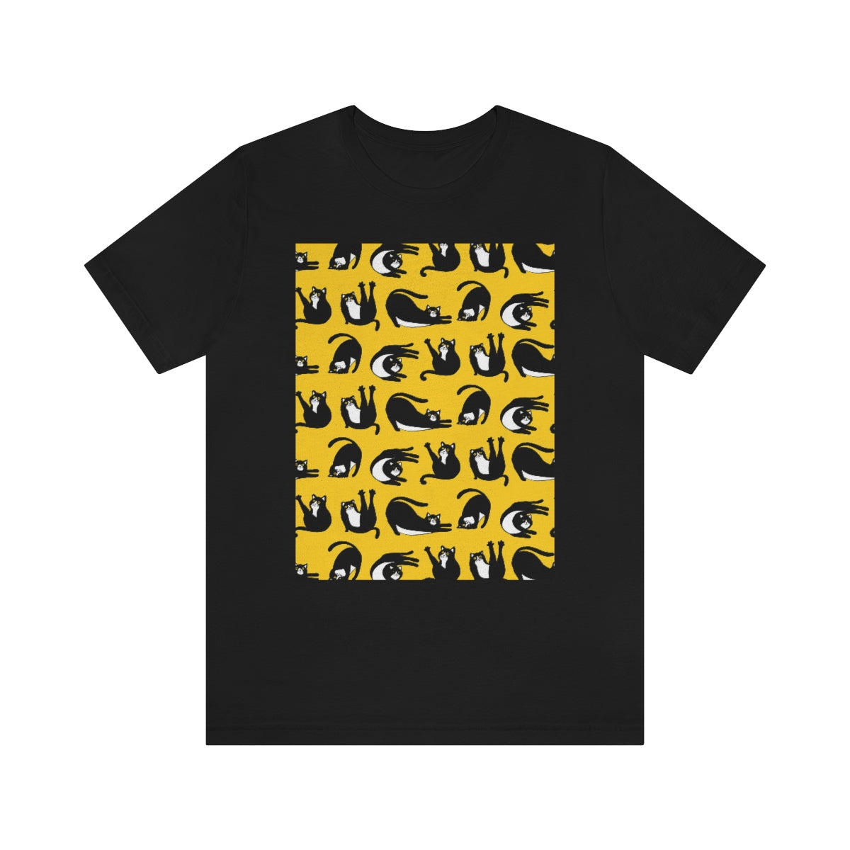 Unisex Jersey Short Sleeve Tee "Cats on yellow"