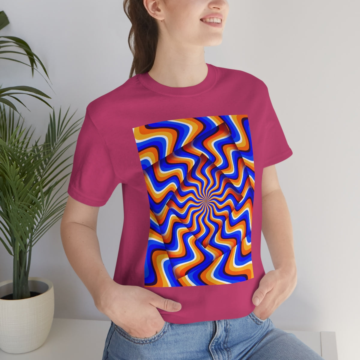 Unisex Jersey Short Sleeve Tee "Optical illusion Abstract turned frames"