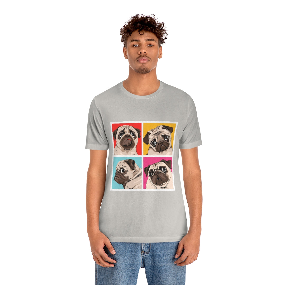 Unisex Jersey Short Sleeve Tee "Four Pugs"