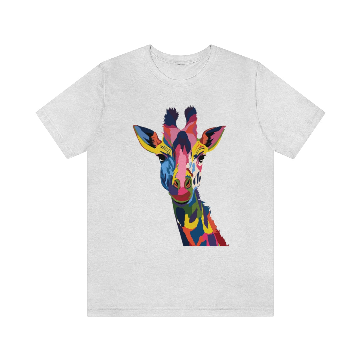 Unisex Jersey Short Sleeve Tee "Watercolor Colorful Giraffe"