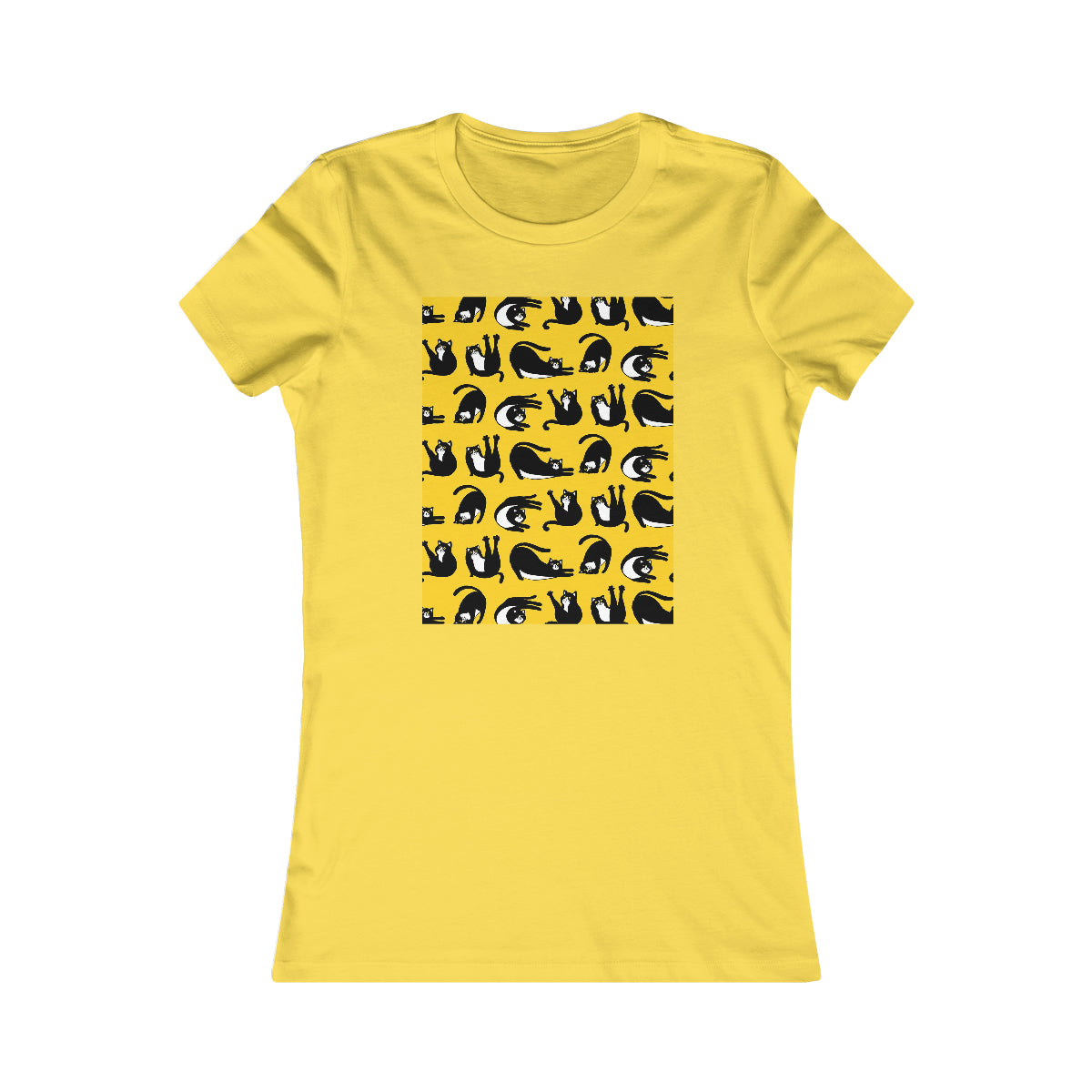 Women's Favorite Tee "Cats on yellow"