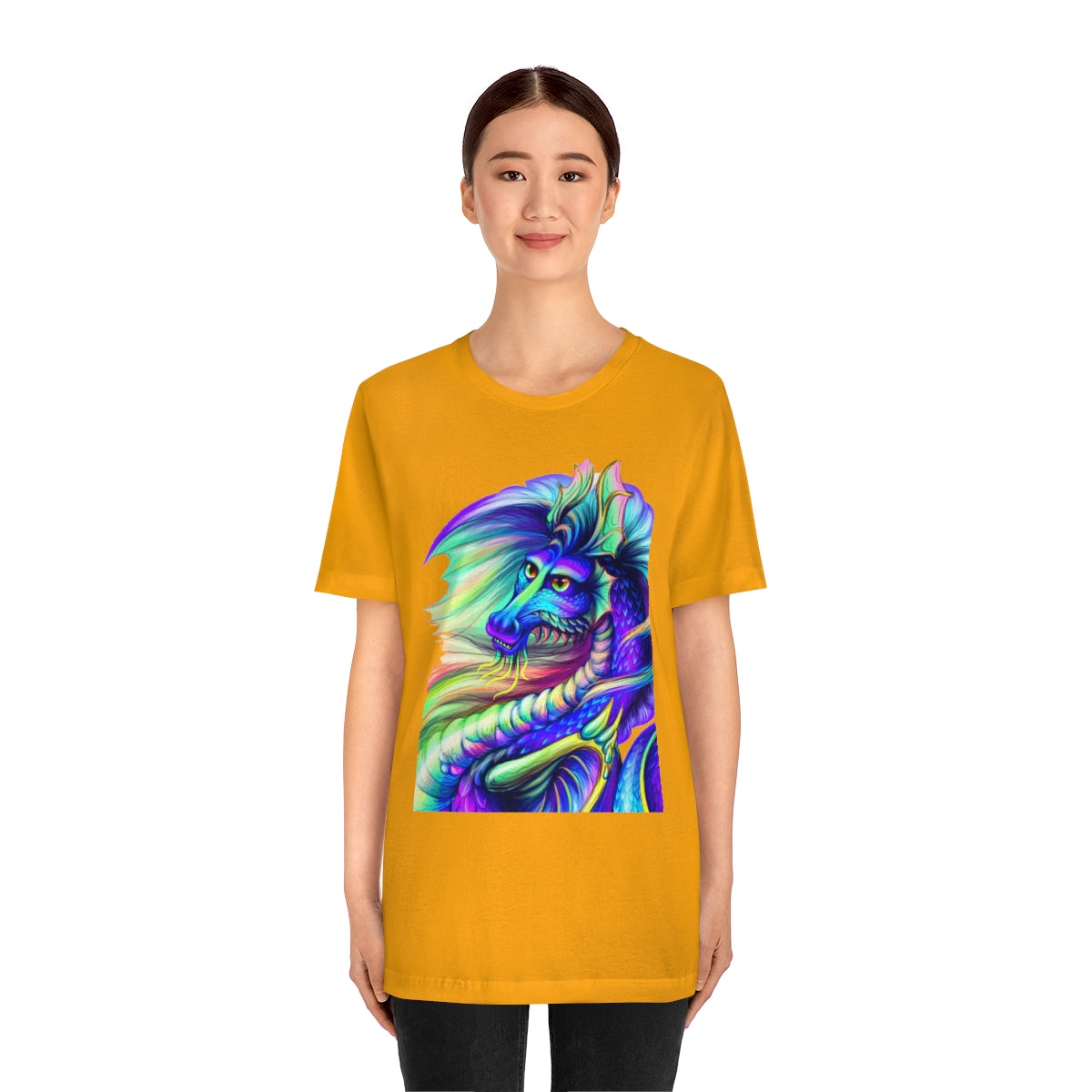 Unisex Jersey Short Sleeve Tee "Multi-colored dragon"