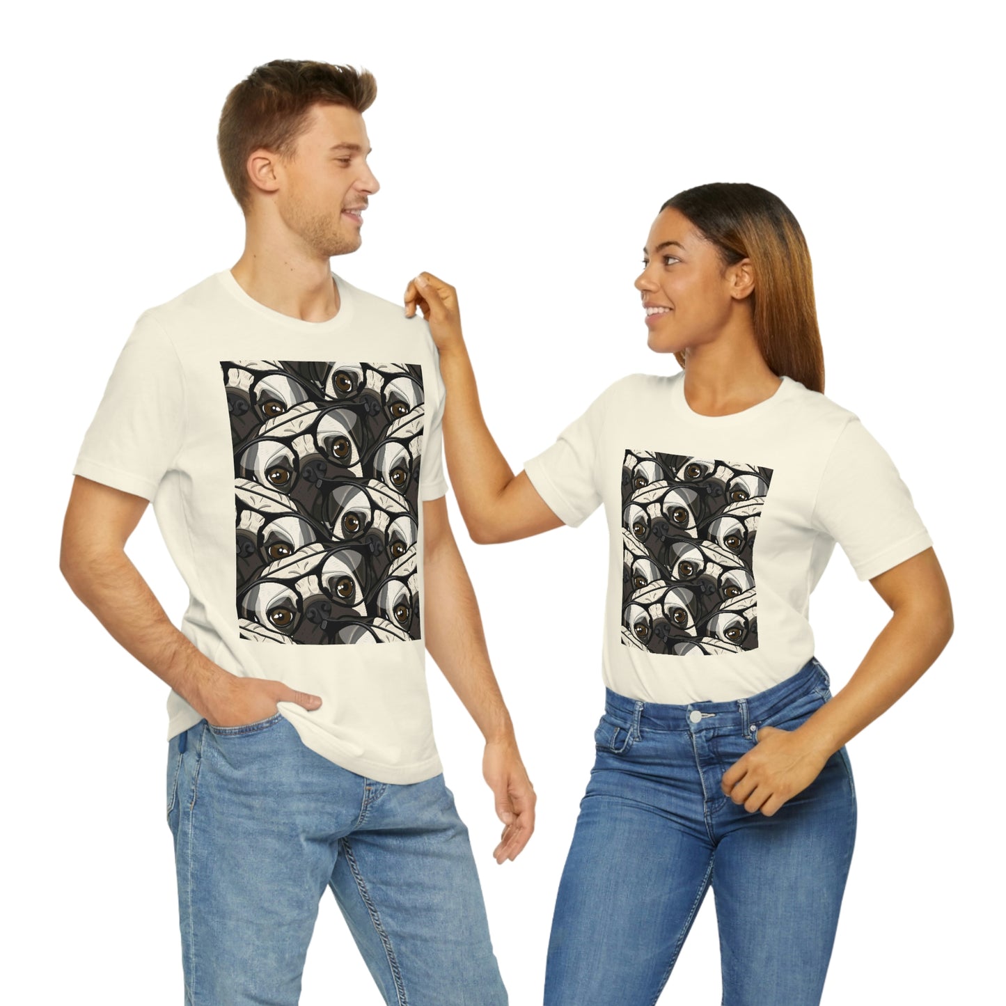 Unisex Jersey Short Sleeve Tee "Pugs pattern"
