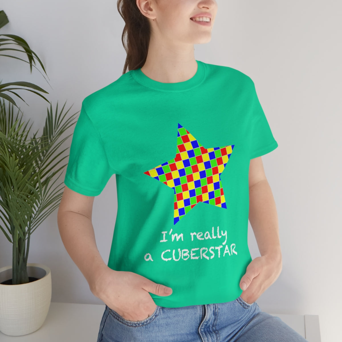 Unisex Jersey Short Sleeve Tee "I'm really a cuberstar"
