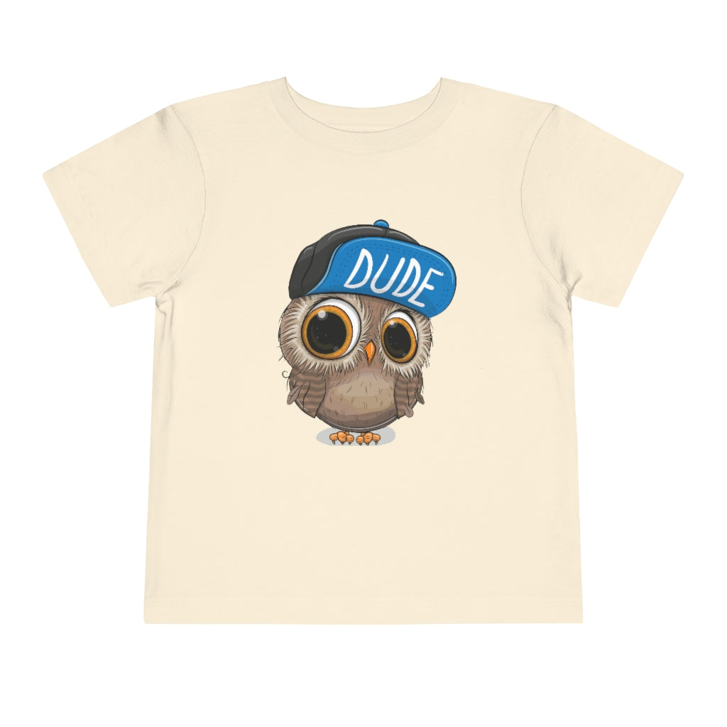 Kids Short Sleeve Tee "Cute Cartoon Owl in a cap "