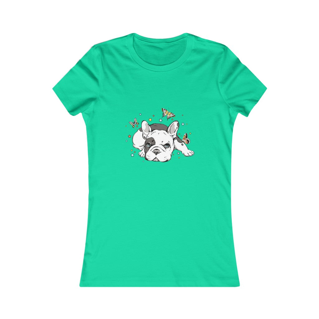 Women's Favorite Tee "French bulldog with butterflies"