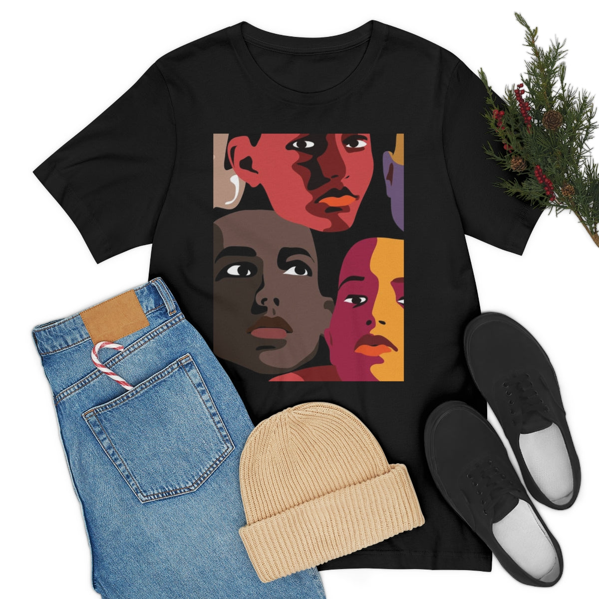 Unisex Jersey Short Sleeve Tee "Faces"