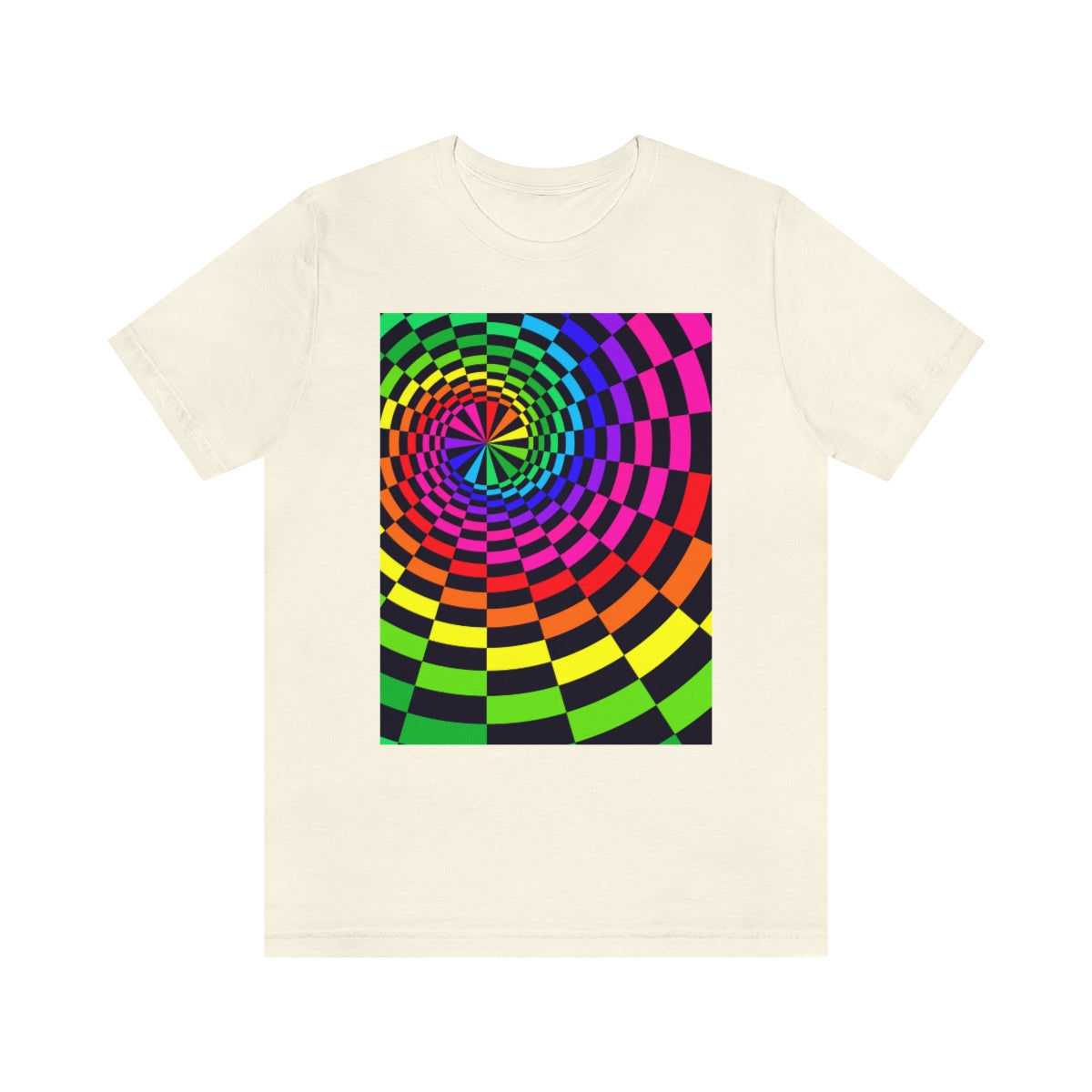 Unisex Jersey Short Sleeve Tee "Optical illusion Black Spirals of the Rectangles"