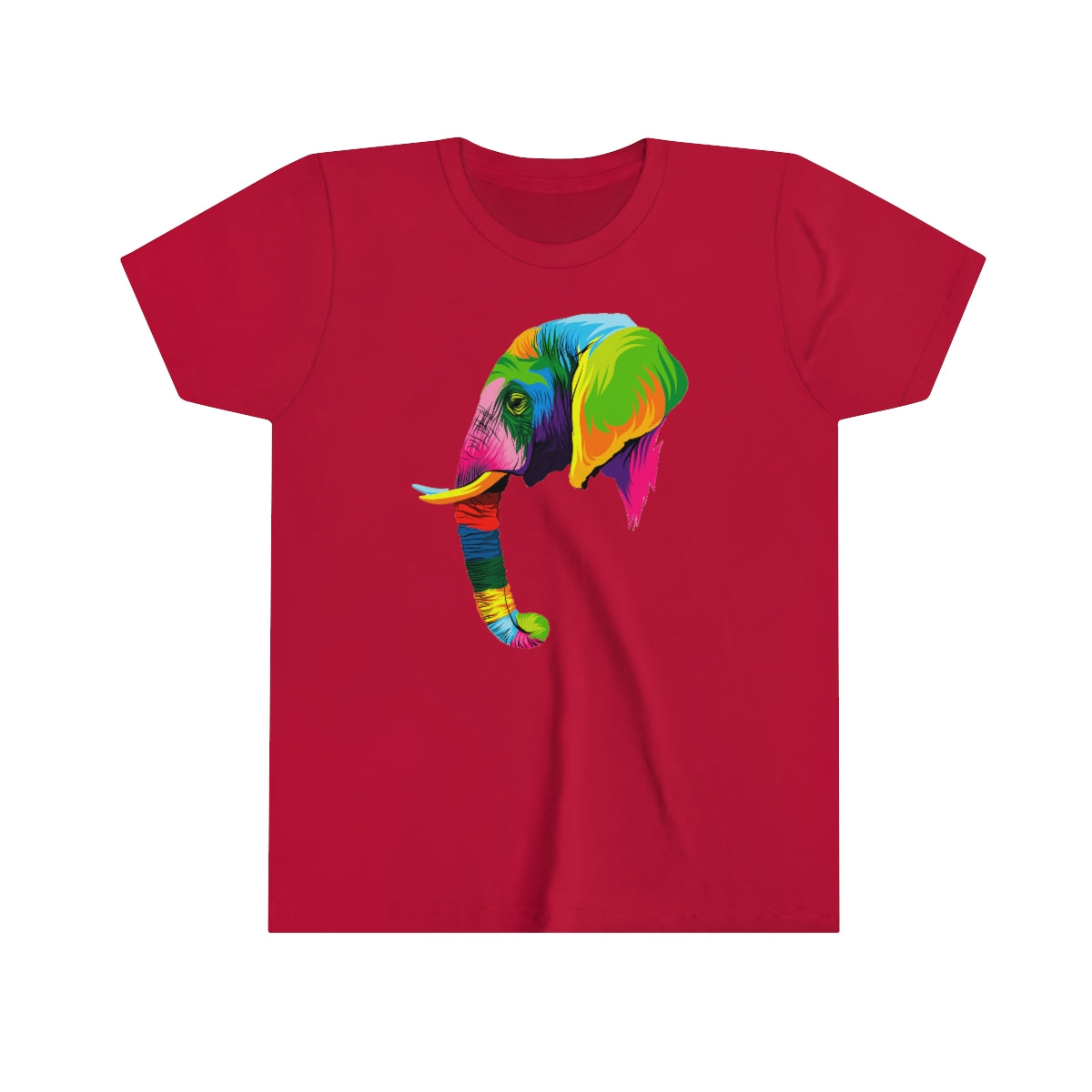 Youth Short Sleeve Tee "Abstract colorful elephant"