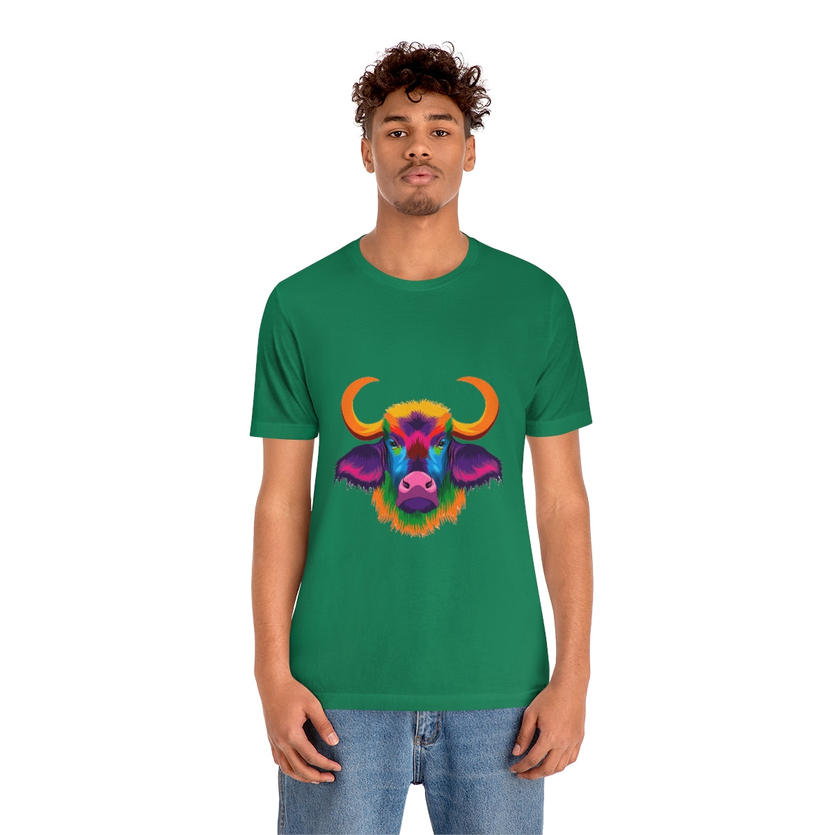 Unisex Jersey Short Sleeve Tee "Abstract colorful bison"
