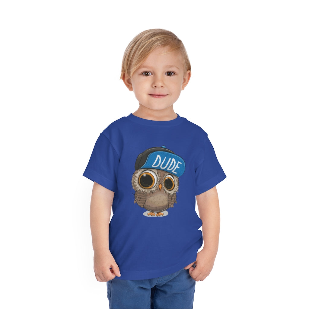 Kids Short Sleeve Tee "Cute Cartoon Owl in a cap "