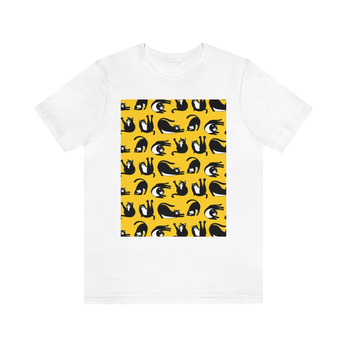 Unisex Jersey Short Sleeve Tee "Cats on yellow"