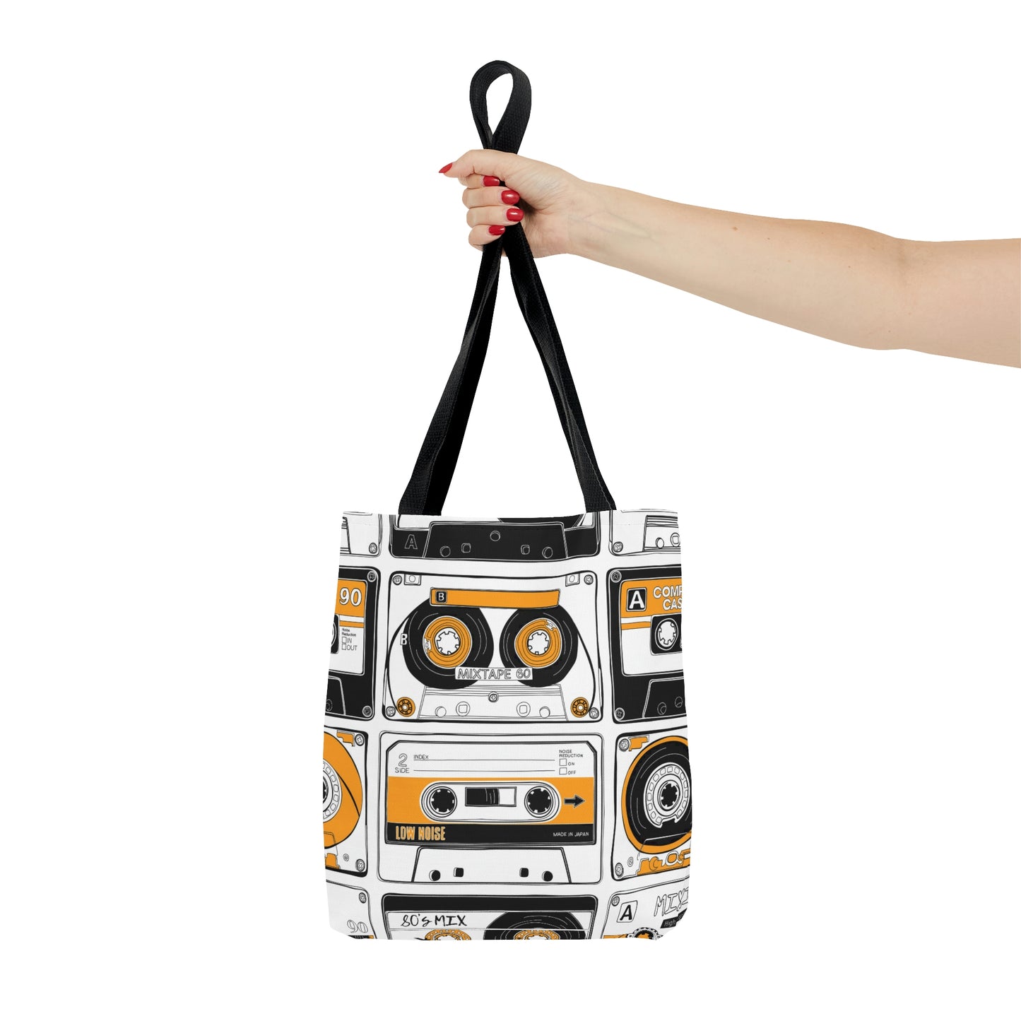 AOP Tote Bag "Vintage Audio Cassettes"