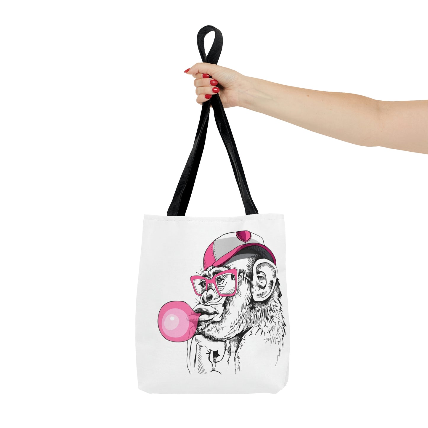 AOP Tote Bag "Funny Monkey in a cap"