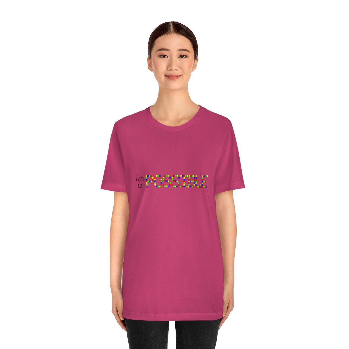 Unisex Jersey Short Sleeve Tee "Impossible is possible"