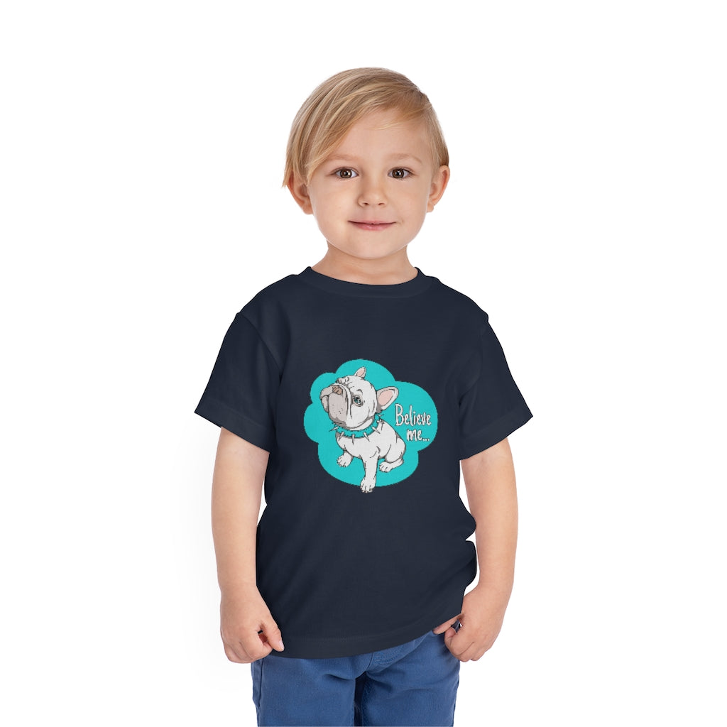 Kids Short Sleeve Tee "French bulldog believe me…"