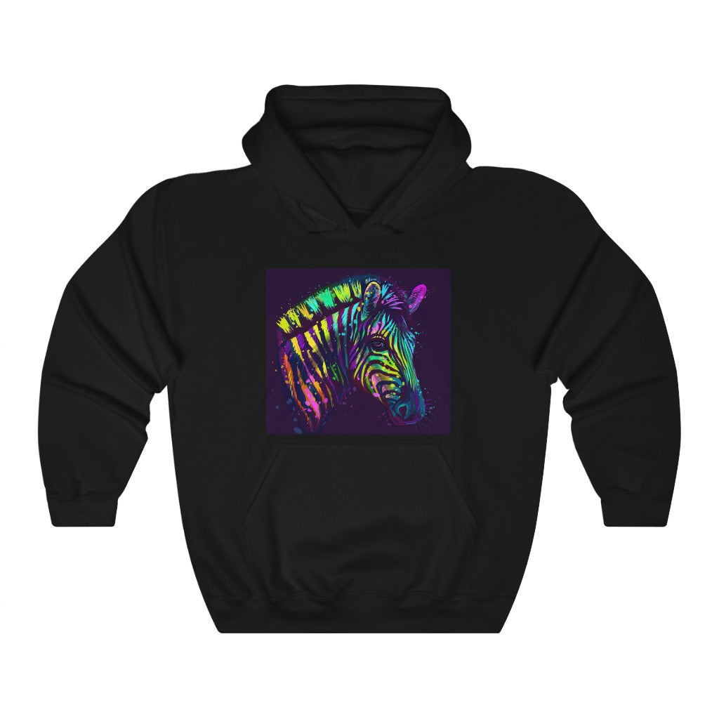 Unisex Heavy Blend™ Hooded Sweatshirt "Colorful Zebra"